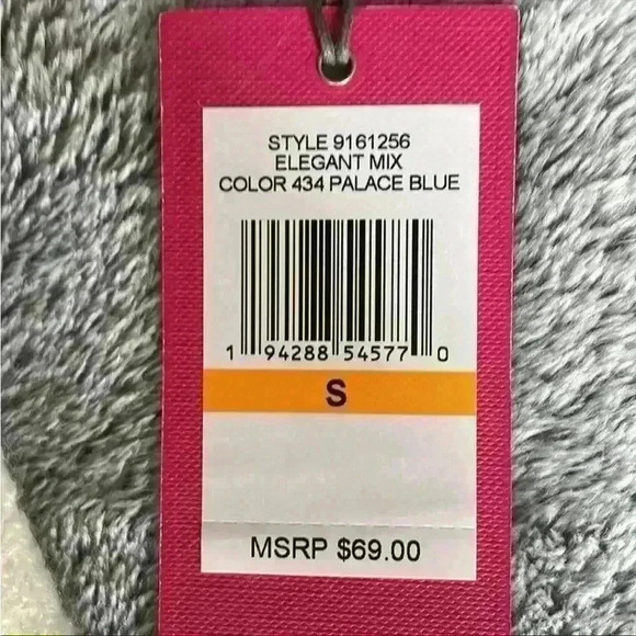 Vince Camuto Stripe V-Neck Sweater in Palace Blue Size Small NWT - Picture 3 of 6